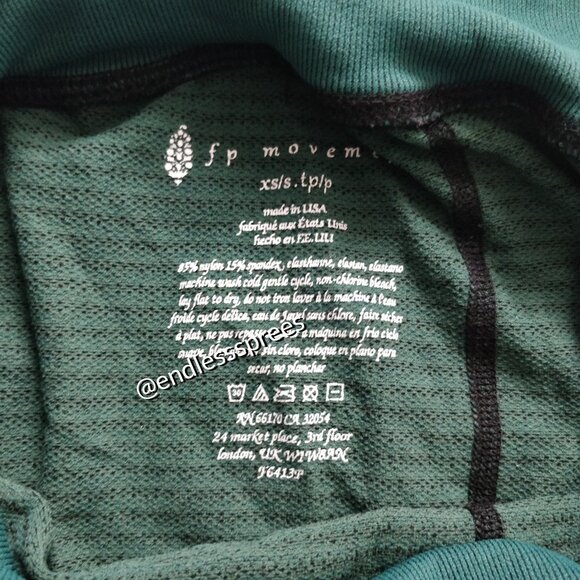 Free People FP Movement Sierra Seamless Mesh Leggings in Forest Green - Picture 7 of 8
